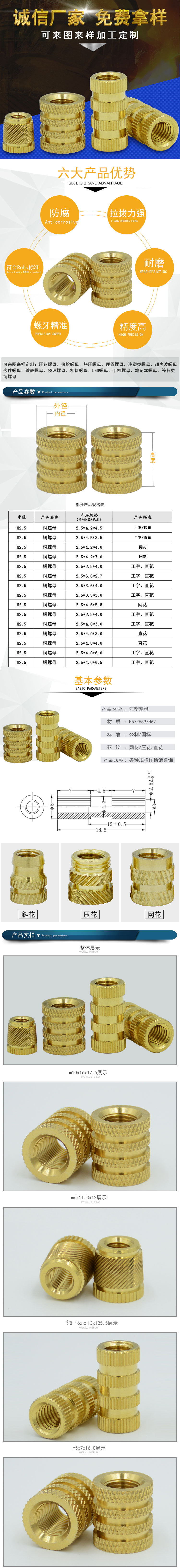 注塑螺母厂家定制